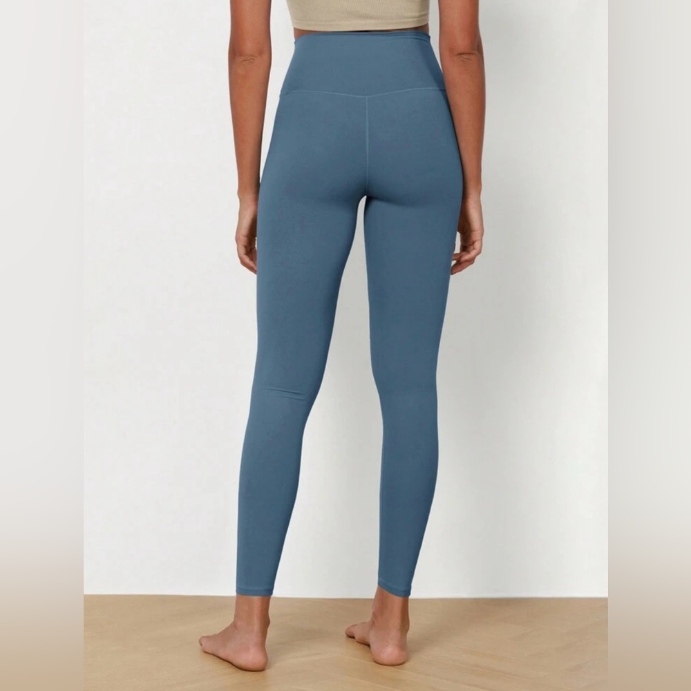 Blue High Waisted Leggings EUC Full Length Blue Athletic Activ… - Picture 4 of 9